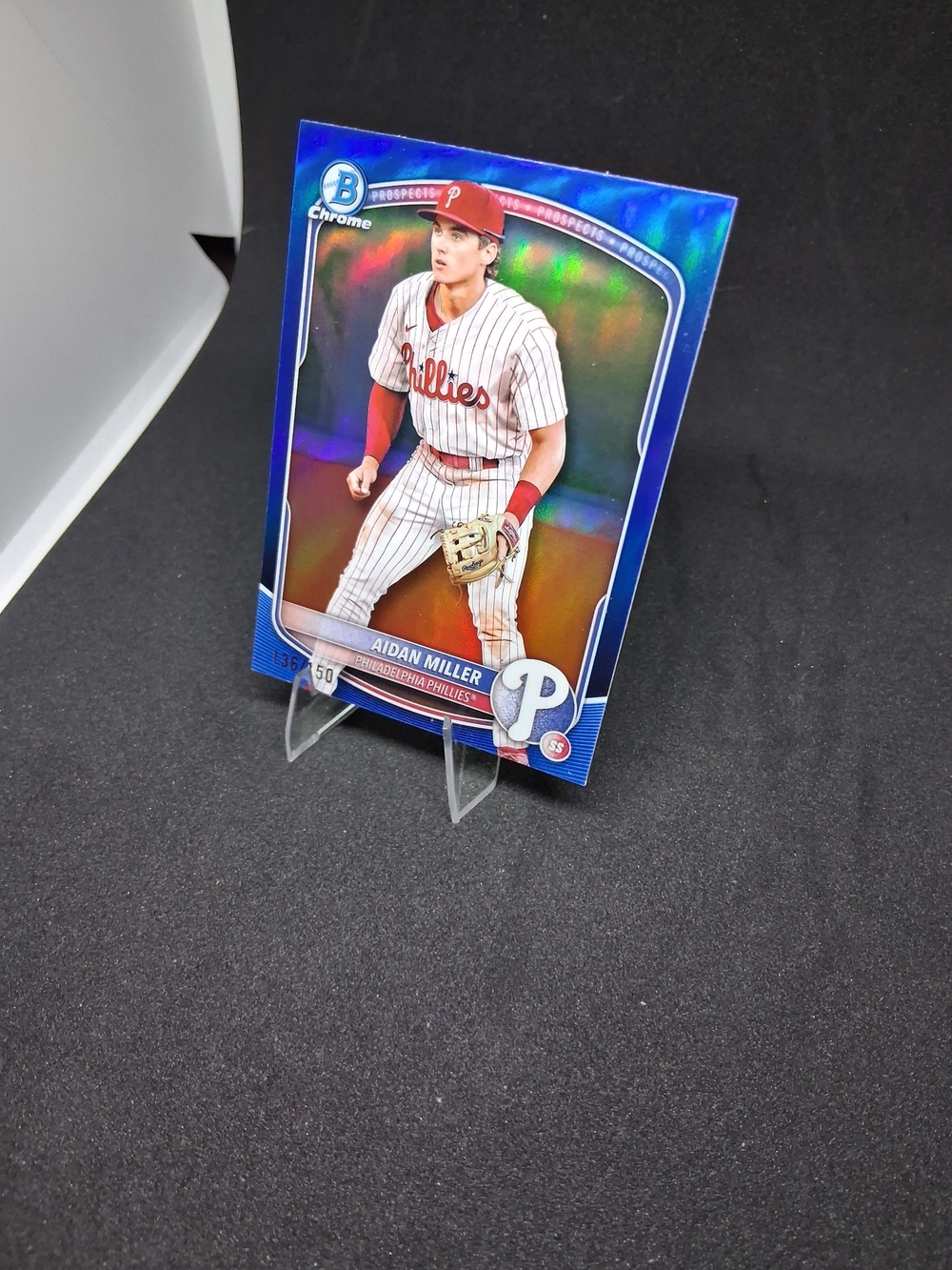 Philadelphia Phillies Aidan Miller Baseball Card - Blue Holo